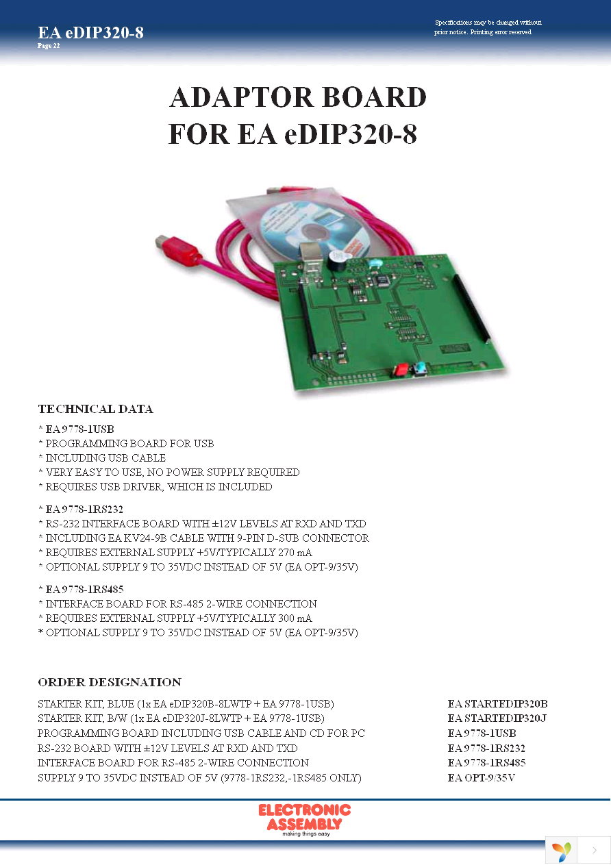 EA 0FP321-8SW Page 22